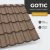 GOTIC 40 Cserepeslemez Ral8019 Szürkésbarna GrandeMat 0.50 MM
