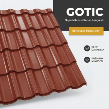 GOTIC 35 Cserepeslemez Ral3009 Oxidvörös 0.45 MM fényes