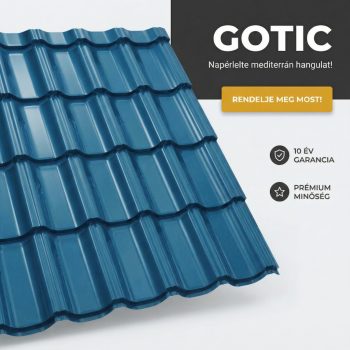 GOTIC 35 Cserepeslemez Ral5010 Enciánkék 0.45 MM fényes