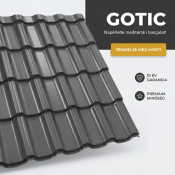 GOTIC 35 Cserepeslemez Ral7024 Grafitszürke 0.45 MM fényes