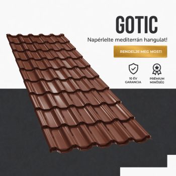   GOTIC 35 Cserepeslemez Ral8017 Csokoládébarna fényes 0.45 MM 