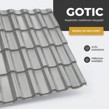   GOTIC 35 Cserepeslemez Ral9006 Fehéralumínium 0.45 MM fényes