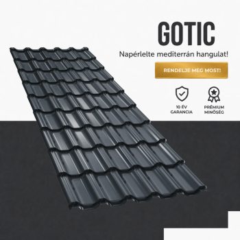   GOTIC 40 Cserepeslemez Ral7016 Antracitszürke fényes 0.45 MM 