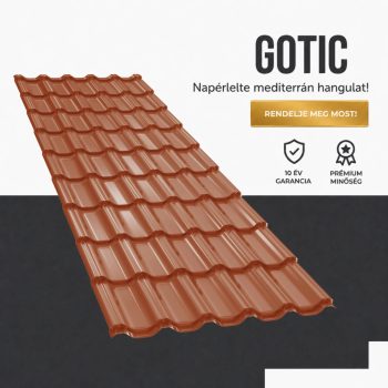 GOTIC 40 Cserepeslemez Ral8004 Rézbarna fényes 0.45 MM 