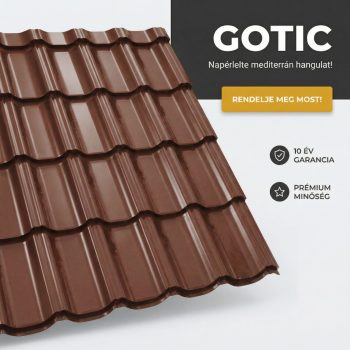   GOTIC 40 Cserepeslemez Ral8017 Csokoládébarna 0.45 MM fényes