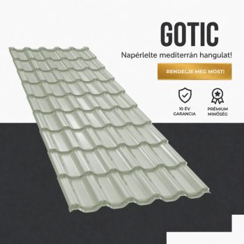   GOTIC 40 Cserepeslemez Ral9002 Szürkésfehér fényes 0.45 MM 