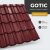 GOTIC 35 Cserepeslemez Ral3005 Borvörös 0.50 MM fényes