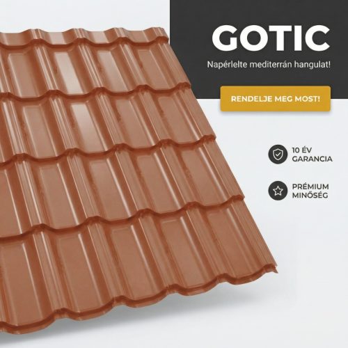 GOTIC 35 Cserepeslemez Ral8004 Rézbarna 0.50 MM fényes 