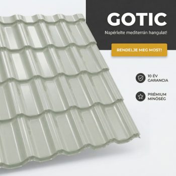   GOTIC 35 Cserepeslemez Ral9002 Szürkésfehér 0.50 MM fényes