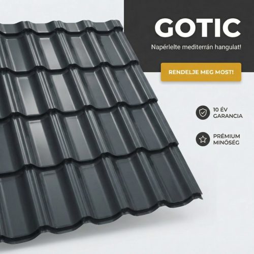 GOTIC 40 Cserepeslemez Ral7016 Antracitszürke 0.50 MM fényes