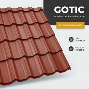 GOTIC 35 Cserepeslemez Ral3009 Oxidvörös Matt 0.45 MM