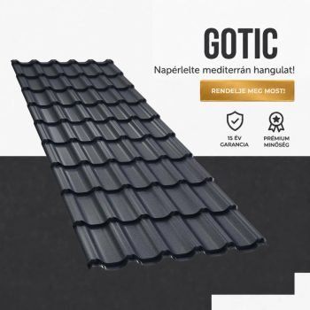 GOTIC 40 Cserepeslemez Ral7016 Antracitszürke Matt 0.45 MM