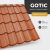 GOTIC 40 Cserepeslemez Ral8004 Rézbarna Matt 0.45 MM