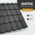 GOTIC 40 Cserepeslemez Ral9005 Fekete Matt 0.45 MM