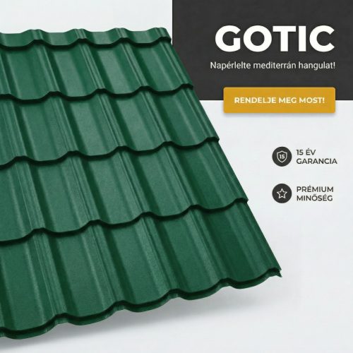 GOTIC 35 Cserepeslemez Ral6005 Mohazöld Matt 0.50 MM