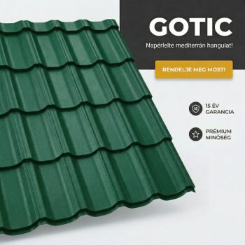 GOTIC 40 Cserepeslemez Ral6005 Mohazöld Matt 0.50 MM