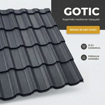 GOTIC 40 Cserepeslemez Ral7016 Antracitszürke Matt 0.50 MM