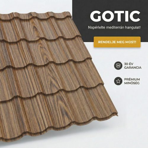 GOTIC 35 Cserepeslemez Famintás Arany Paliszander 0.50 MM