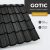 GOTIC 40 Cserepeslemez Famintás Fekete 0.50MM 0.50 MM