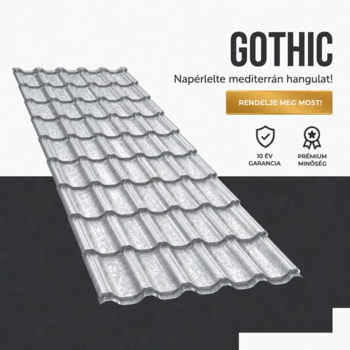 GOTIC 40 Cserepeslemez Horganyzott 0.45 MM
