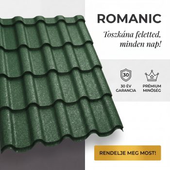 ROMANIC 35 Cserepeslemez Ral6005 Mohazöld GrandeMat 0.50 MM