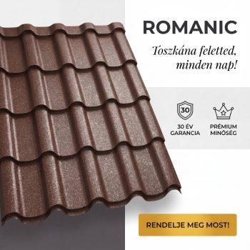   ROMANIC 35 Cserepeslemez Ral8017 Csokoládébarna GrandeMat 0.50 MM