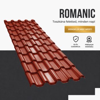   ROMANIC 35 Cserepeslemez Ral3011 Barnásvörös fényes 0.50 MM
