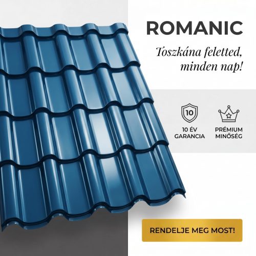 ROMANIC 35 Cserepeslemez Ral5010 Enciánkék fényes 0.50 MM