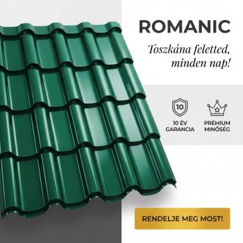 ROMANIC 35 Cserepeslemez Ral6005 Mohazöld fényes 0.50 MM