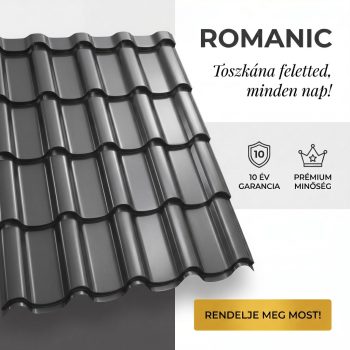   ROMANIC 35 Cserepeslemez Ral7024 Grafitszürke fényes 0.50 MM