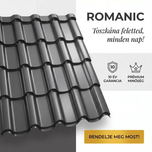 ROMANIC 35 Cserepeslemez Ral7024 Grafitszürke fényes 0.50 MM