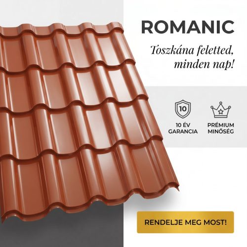 ROMANIC 35 Cserepeslemez Ral8004 Rézbarna fényes 0.50 MM