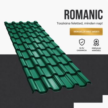 ROMANIC 40 Cserepeslemez Ral6005 Mohazöld fényes 0.50 MM