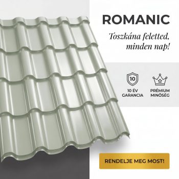   ROMANIC 35 Cserepeslemez Ral9002 Szürkésfehér fényes 0.60 MM