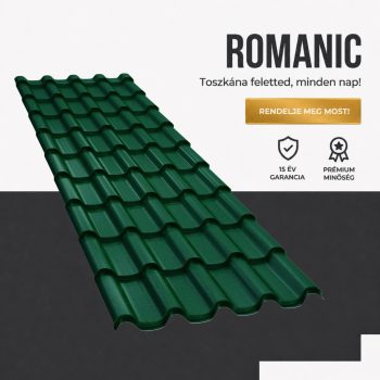 ROMANIC 35 Cserepeslemez Ral6005 Mohazöld Matt 0.50 MM