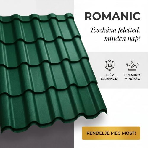 ROMANIC 35 Cserepeslemez Ral6005 Mohazöld Matt 0.50 MM