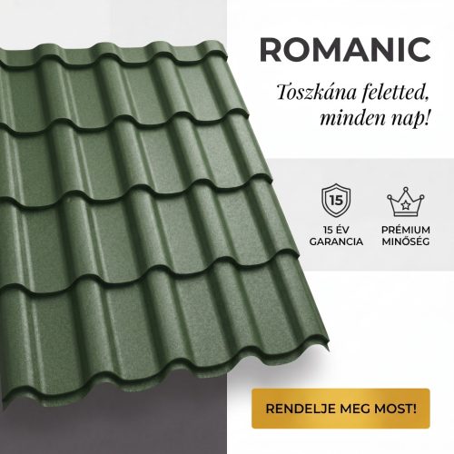 ROMANIC 35 Cserepeslemez Ral6020 Krómzöld Matt 0.50 MM