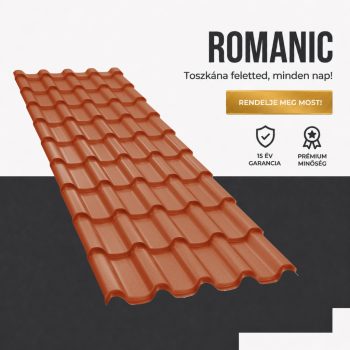 ROMANIC 35 Cserepeslemez Ral8004 Rézbarna Matt 0.50 MM