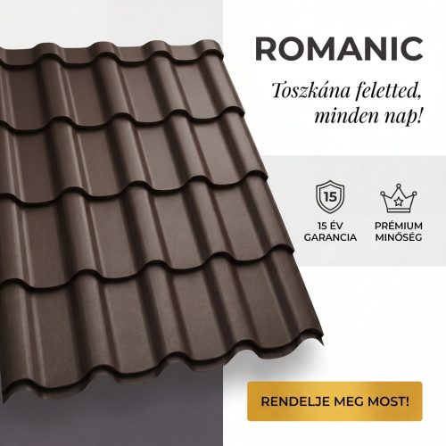 ROMANIC 35 Cserepeslemez Ral8019 Szürkésbarna Matt 0.50 MM