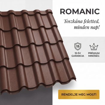   ROMANIC 35 Cserepeslemez Ral8017 Csokoládébarna Matt 0.60 MM