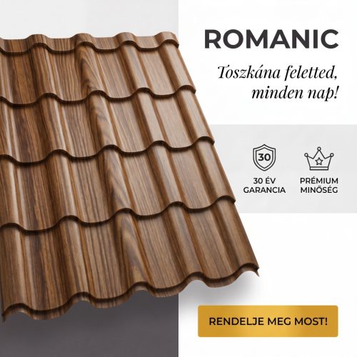 ROMANIC 40 Cserepeslemez Famintás Paliszander Aranytölgy 0.50MM